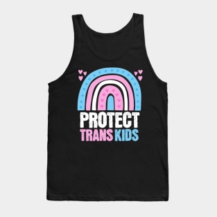 Protect Trans Kids Rainbow Queer Flag Tank Top